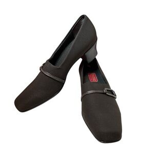 NWT Munro Cindi Womens Size 7.5 M Dress Pumps Fabric Brown Career Block Heel